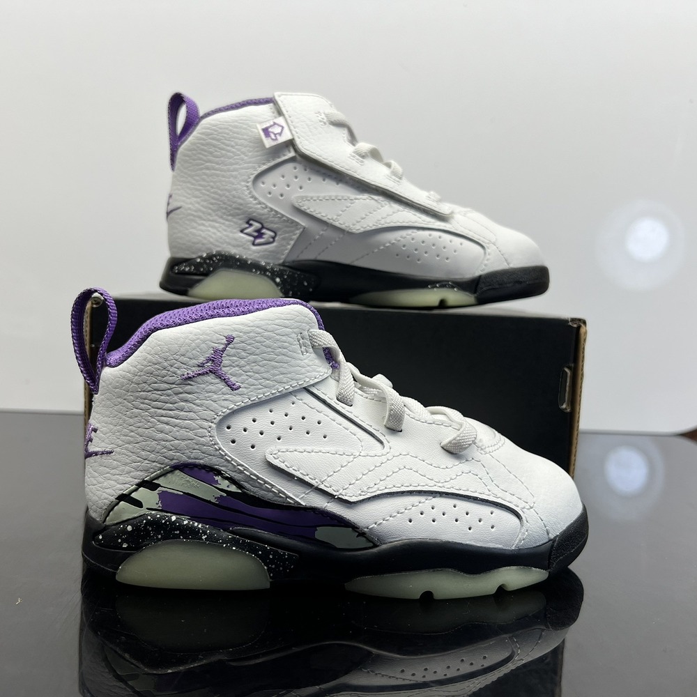 Nike Jordan JUMPMAN MVP (TD) Toddler Size 6 C Summit White Black Raspberry